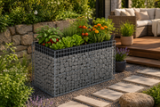Kuvido Hochbeet eckig 130 cm x 80 cm x 80 cm (L x H x T), Maschenweite 5 x 5 cm, Wandstärke 10 cm