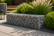 Kuvido Gabionenkorb 100 x 30 x 30 cm (L x H x T)  Verzinktes Stahldrahtgeflecht 4 mm, Maschenweite 5 x 5 cm, Spiralverbinder, für Gartengestaltung und Landschaftsbau