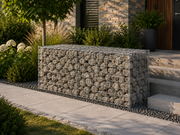 Kuvido Gabionenkorb 100 x 70 x 50 cm (L x H x T)  Verzinktes Stahldrahtgeflecht 4 mm, Maschenweite 5 x 10 cm, Spiralverbinder, für Gartengestaltung mit Steinen