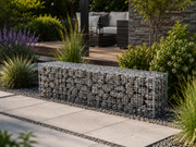 Kuvido Gabionenkorb 100 x 40 x 20 cm (L x H x T)  Verzinktes Stahldrahtgeflecht 4 mm, Maschenweite 5 x 5 cm, Spiralverbinder, für Gartengestaltung und Landschaftsbau