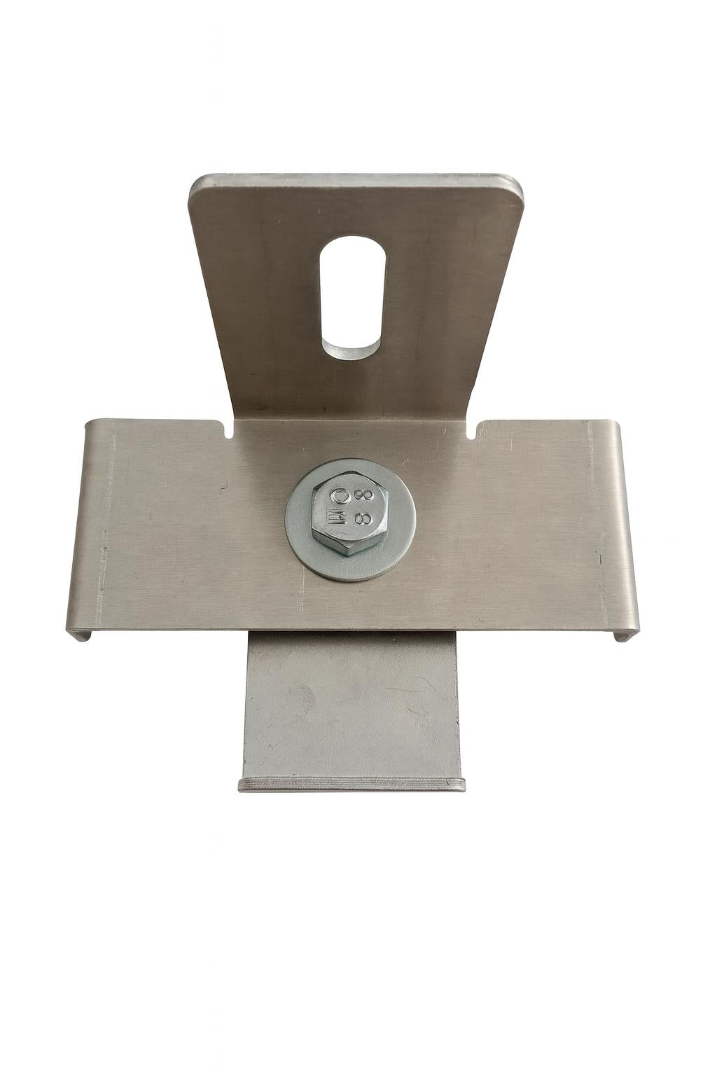 Klammer mit Zaunhalter Maschenweite 10 x 10 cm, Aluminium