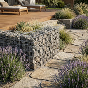 Kuvido Gabionenkorb 100 x 70 x 30 cm (L x H x T)  Verzinktes Stahldrahtgeflecht 4 mm, Maschenweite 10 x 10 cm, Spiralring-Gabion für Gartengestaltung und Landschaftsbau