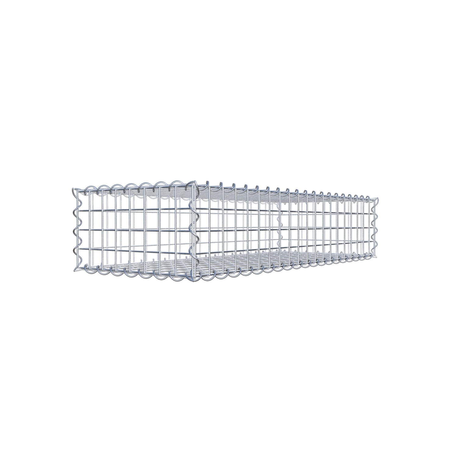 Gabione 100 cm x 20 cm x 40 cm (L x H x T), Maschenweite 5 cm x 5 cm, Spirale