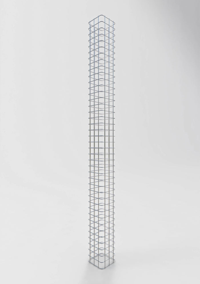 Gabionensäule eckig feuerverzinkt, 17 cm x 17 cm, 200 cm Höhe, MW 5 cm x 5 cm
