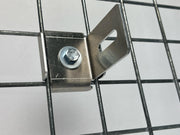 Kuvido Aluminium Gabionen-Klemme mit Zaunhalter  5x5 cm Masche, inklusive Abdeckplatte, Muttern, Schrauben & Unterlegscheiben  Robuster Metallclip mit sicherer, werkzeugfreier Montage für Gabionenkorb, Gartenmauer, dekorativer Zaun