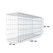 Anbaugabione Typ 2 100 cm x 50 cm x 30 cm (L x H x T), Maschenweite 5 cm x 10 cm, Spirale