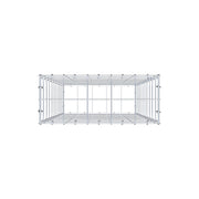 Gabione 100 cm x 50 cm x 20 cm (L x H x T), Maschenweite 10 cm x 10 cm, C-Ring