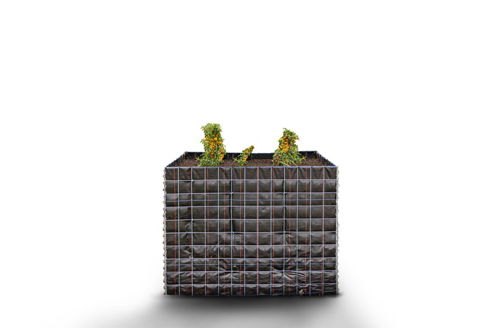 Hochbeet eckig ohne Steinbereich - Länge: 130 cm - Höhe: 100 cm - Tiefe: 50 cm - Maschenweite: 10 x 10 cm