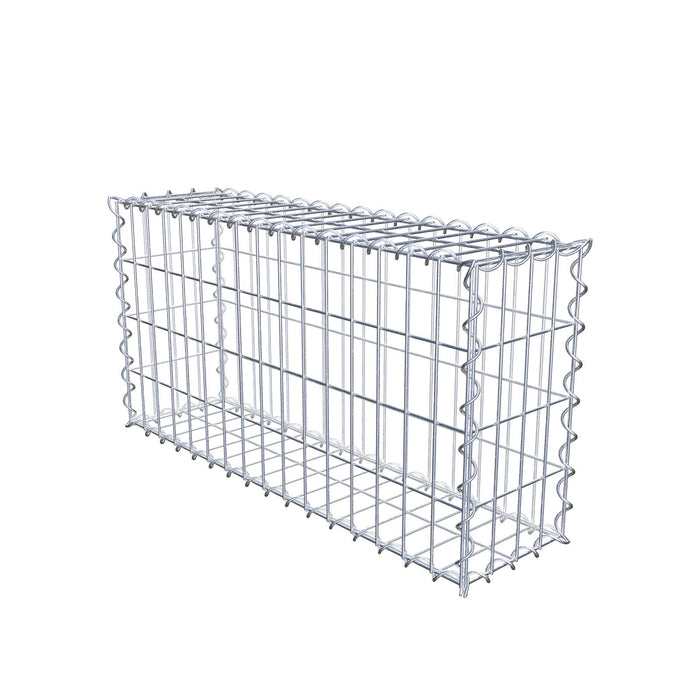 Gabione 80 cm x 40 cm x 20 cm (L x H x T), Maschenweite 5 cm x 10 cm, Spirale
