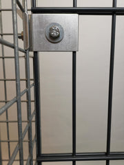Klammer mit Zaunhalter 5 x 5 cm für Doppelstabmatte, Aluminium