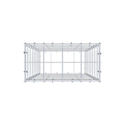 Gabione 80 cm x 40 cm x 20 cm (L x H x T), Maschenweite 10 cm x 10 cm, C-Ring