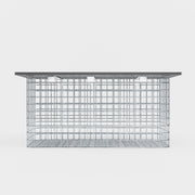 Gartenbank 102 x 50 x 32 cm MW 5 x 5 cm feuerverzinkt, mit Recyclingauflage in anthrazit
