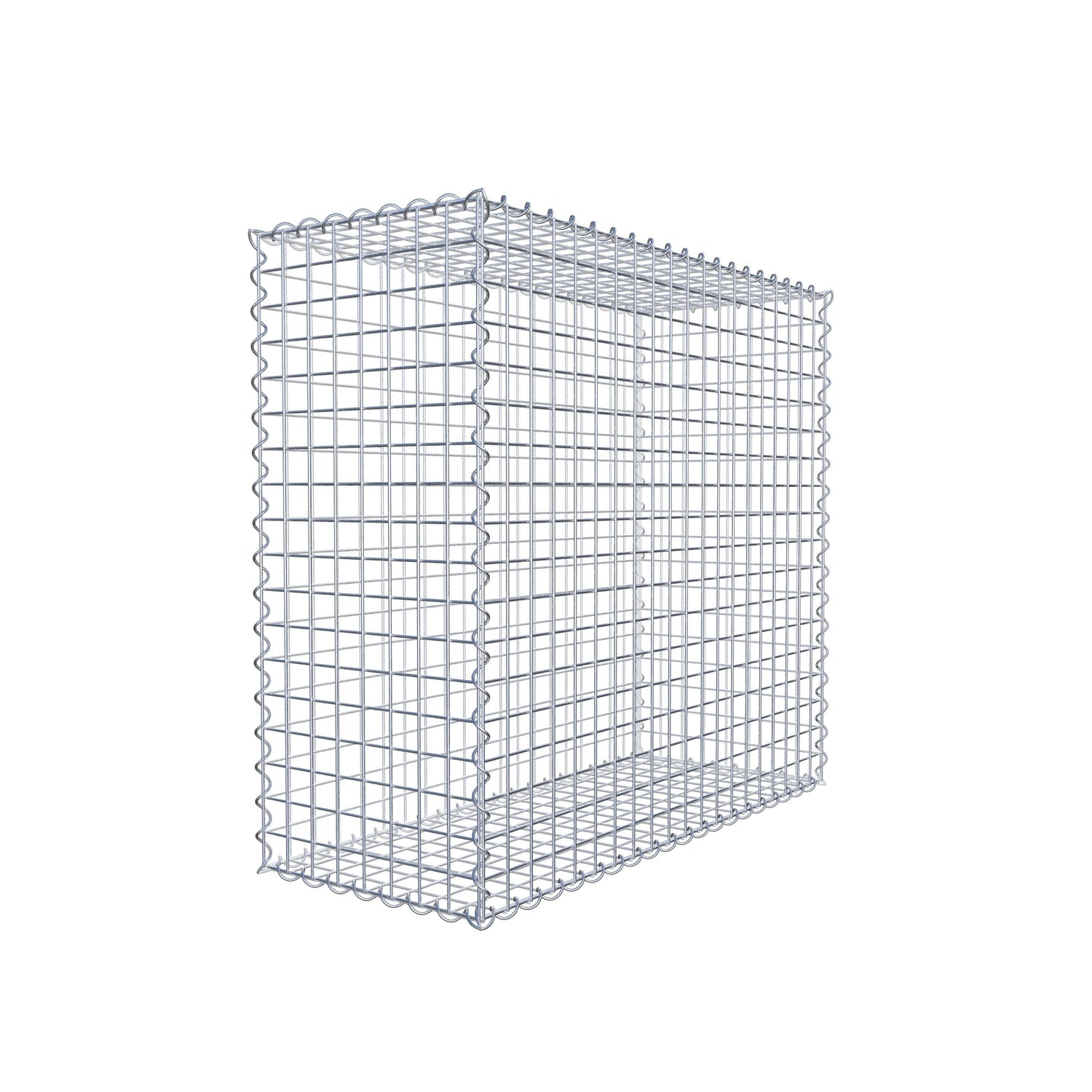 Gabione 100 cm x 90 cm x 40 cm (L x H x T), Maschenweite 5 cm x 5 cm, Spirale