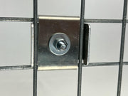 2er Set KLAMMER mit ZAUNHALTER 5 x 5 Zaun-Halter Gabione, Aluminium