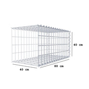 Anbaugabione Typ 2 80 cm x 40 cm x 40 cm (L x H x T), Maschenweite 5 cm x 10 cm, Spirale