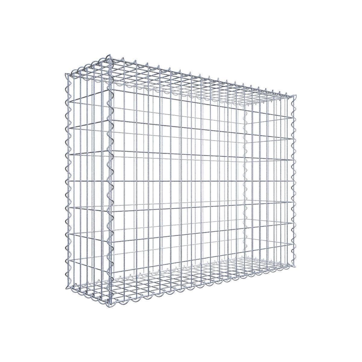 Sparset 2x Gabione 100 cm x 80 cm x 30 cm (L x H x T), Maschenweite 5 cm x 10 cm, Spirale