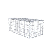 Gabione 100 cm x 40 cm x 50 cm (L x H x T), Maschenweite 10 cm x 10 cm, Spirale