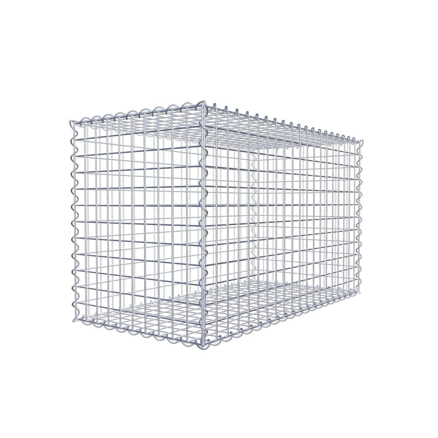 Gabione 100 cm x 60 cm x 50 cm (L x H x T), Maschenweite 5 cm x 5 cm, Spirale