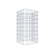 Gabionensäule eckig 42 cm x 42 cm, 80 cm Höhe, MW 5 cm x 10 cm