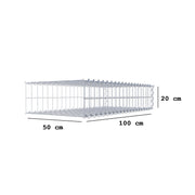 Anbaugabione Typ 2 100 cm x 20 cm x 50 cm (L x H x T), Maschenweite 5 cm x 10 cm, Spirale