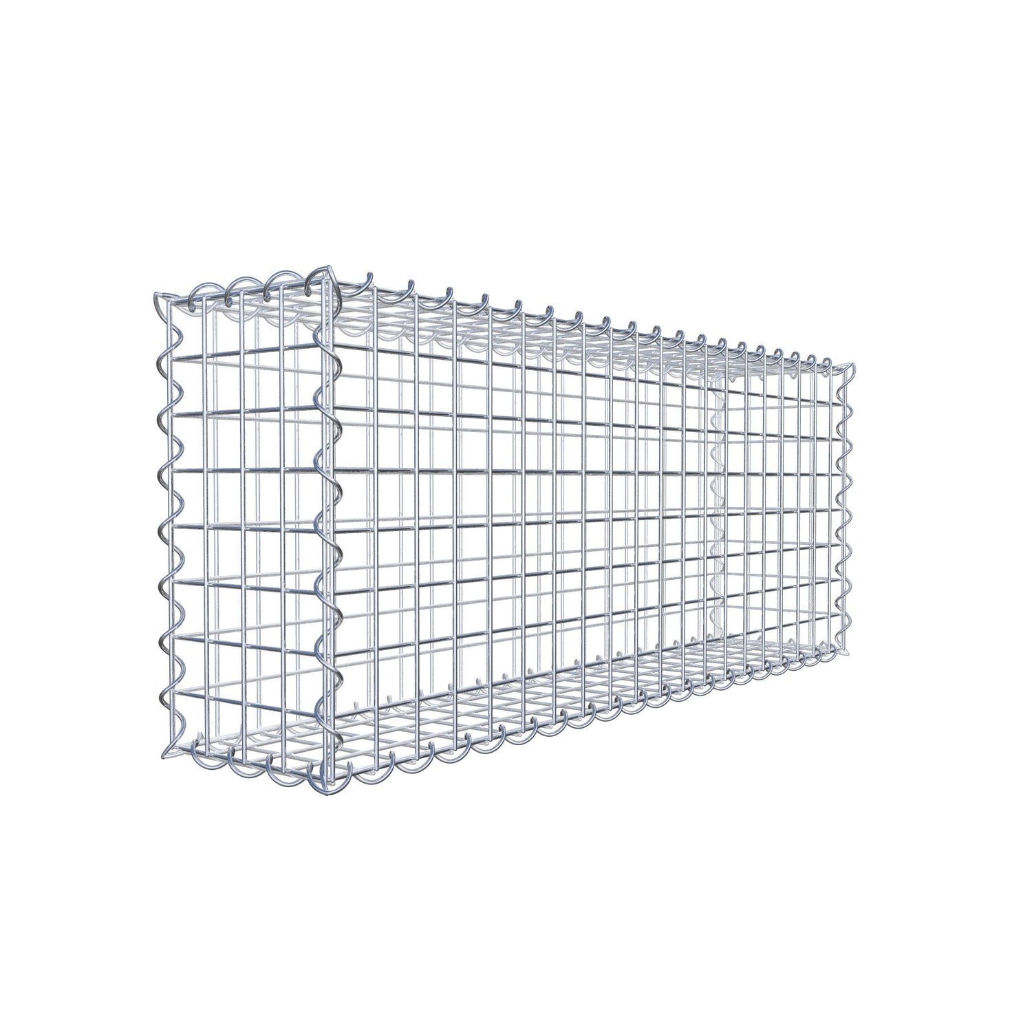 Gabione 100 cm x 40 cm x 20 cm (L x H x T), Maschenweite 5 cm x 5 cm, Spirale