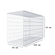 Anbaugabione Typ 2 100 cm x 70 cm x 50 cm (L x H x T), Maschenweite 5 cm x 10 cm, Spirale