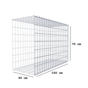 Anbaugabione Typ 2 100 cm x 70 cm x 40 cm (L x H x T), Maschenweite 5 cm x 10 cm, Spirale