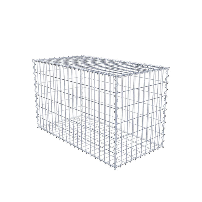 Gabione 100 cm x 60 cm x 50 cm (L x H x T), Maschenweite 5 cm x 10 cm, Spirale