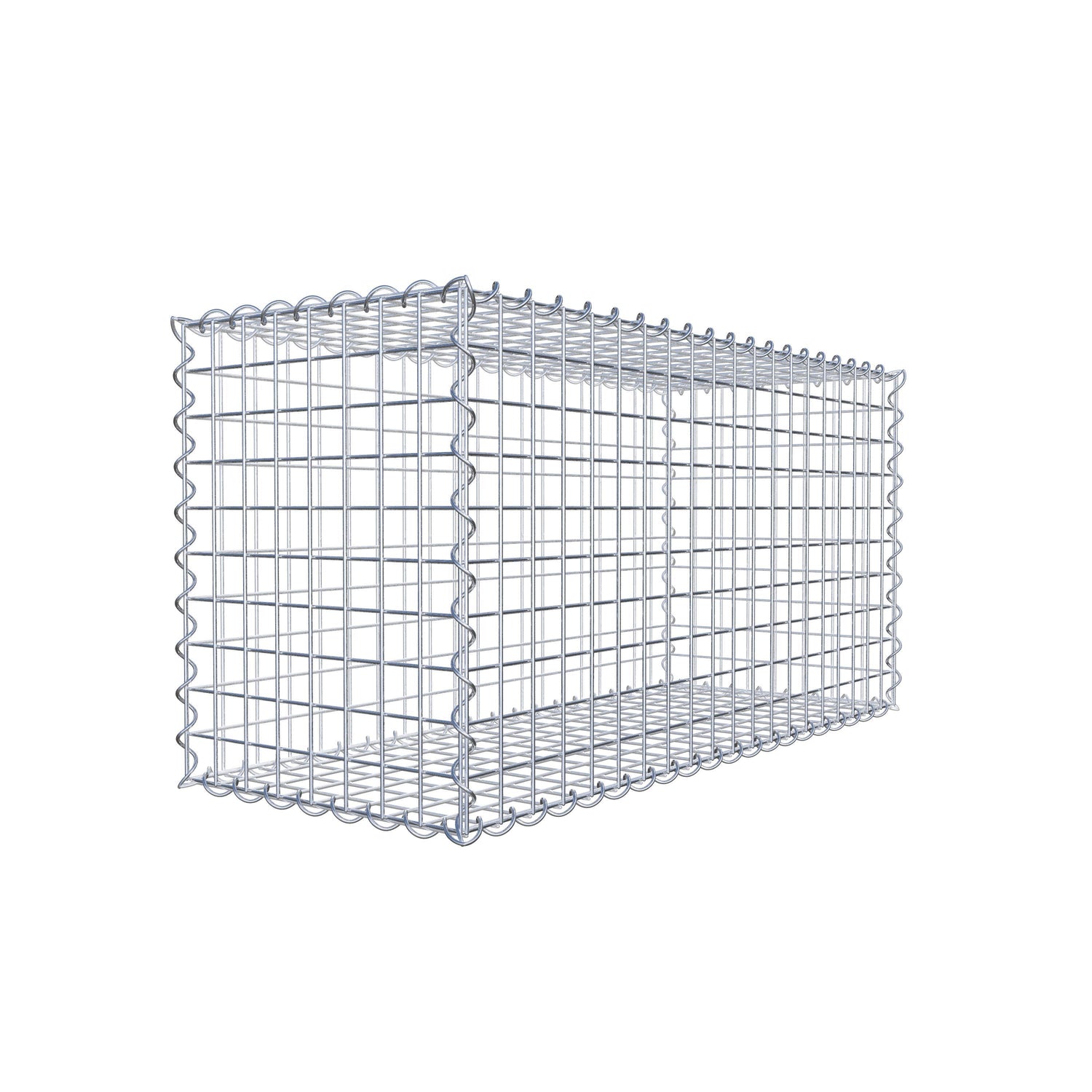 Gabione 100 cm x 50 cm x 40 cm (L x H x T), Maschenweite 5 cm x 5 cm, Spirale, Drahtstärke 4,5 mm