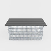 Gartenbank 102 x 50 x 52 cm MW 5 x 5 cm feuerverzinkt, mit Recyclingauflage in anthrazit