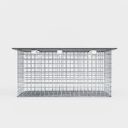 Gartenbank 102 x 50 x 42 cm MW 5 x 5 cm feuerverzinkt, mit Recyclingauflage in anthrazit