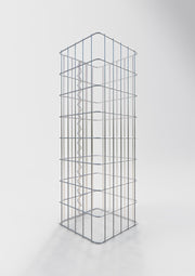 Gabionensäule eckig 27 cm x 27 cm, 80 cm Höhe, MW 5 cm x 10 cm