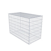 Kuvido Gabionenkorb 100 x 70 x 50 cm (L x H x T)  Verzinktes Stahldrahtgeflecht 4 mm, Maschenweite 5 x 10 cm, Spiralverbinder, für Gartengestaltung mit Steinen