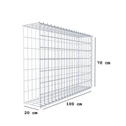 Anbaugabione Typ 2 100 cm x 70 cm x 20 cm (L x H x T), Maschenweite 5 cm x 10 cm, Spirale