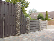Gabionensäule eckig 22 cm x 22 cm, 80 cm Höhe, MW 5 cm x 5 cm