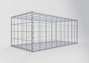 Gabione 100 cm x 40 cm x 50 cm (L x H x T), Maschenweite 10 cm x 10 cm, Spirale
