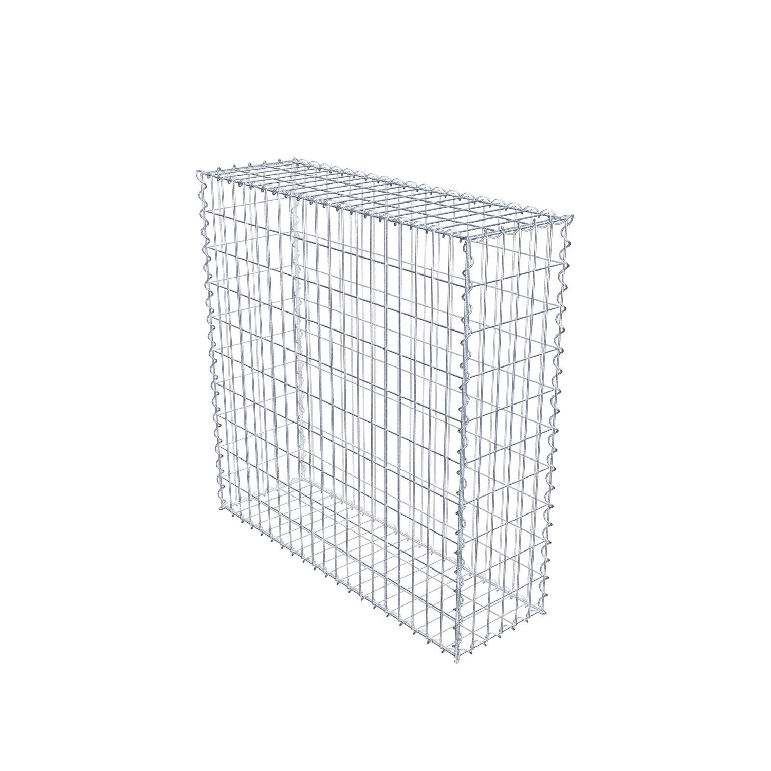 Gabione 100 cm x 100 cm x 30 cm (L x H x T), Maschenweite 5 cm x 10 cm, Spirale