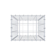 Gabione 80 cm x 40 cm x 30 cm (L x H x T), Maschenweite 10 cm x 10 cm, C-Ring