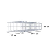 Anbaugabione Typ 2 100 cm x 20 cm x 40 cm (L x H x T), Maschenweite 5 cm x 10 cm, Spirale