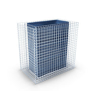 Kuvido Hochbeet eckig 100 cm x 100 cm x 60 cm (L x H x T), Maschenweite 5 x 5 cm, Wandstärke 10 cm