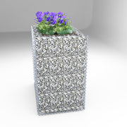 Kuvido Verzinktes Hochbeet 100 x 100 x 60 cm (L x H x T)  Robustes Metall-Pflanzbeet mit Drahtgitter für Gemüse, Kräuter & Blumen, korrosionsbeständiges Gartenbeet