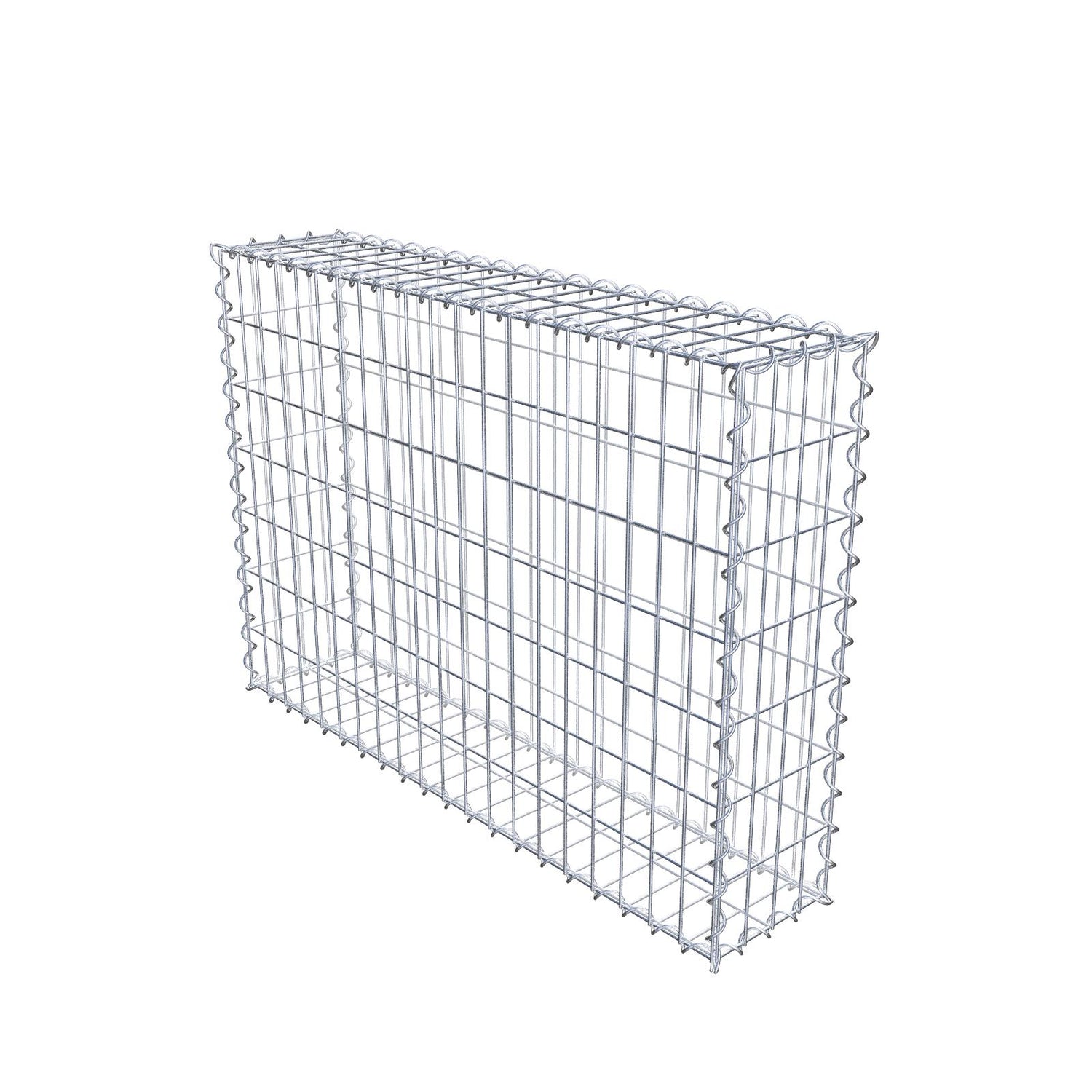 Gabione 100 cm x 70 cm x 20 cm (L x H x T), Maschenweite 5 cm x 10 cm, Spirale