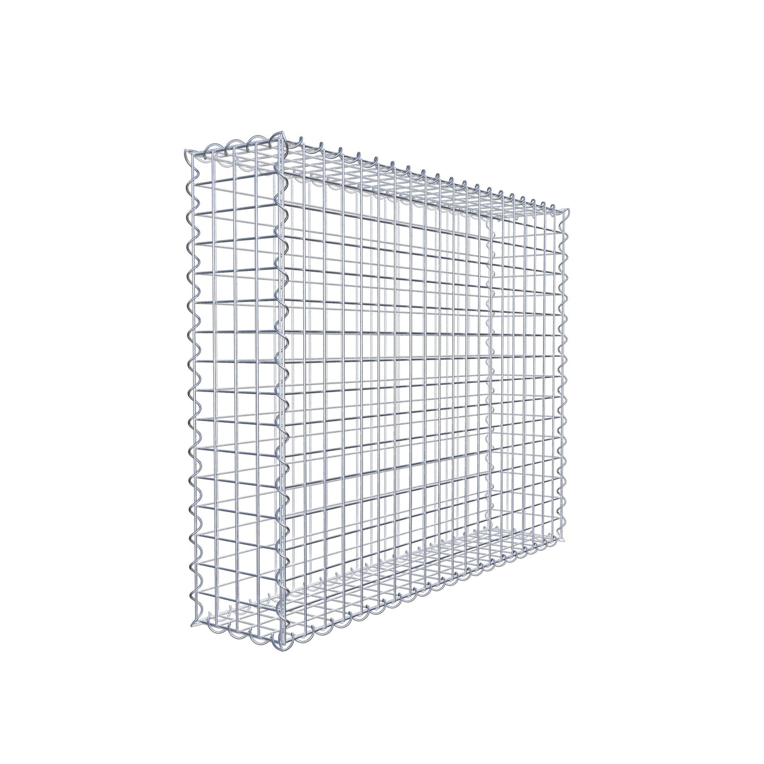Gabione 100 cm x 80 cm x 20 cm (L x H x T), Maschenweite 5 cm x 5 cm, Spirale