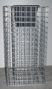 Blumensäule Höhe 82 cm Grundfläche 42 x 42 cm MW 5 x 5 cm, feuerverzinkt inkl. Topf
