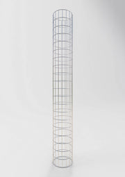 Gabionensäule rund feuerverzinkt, 27 cm Durchmesser, 200 cm Höhe, MW 5 cm x 10 cm