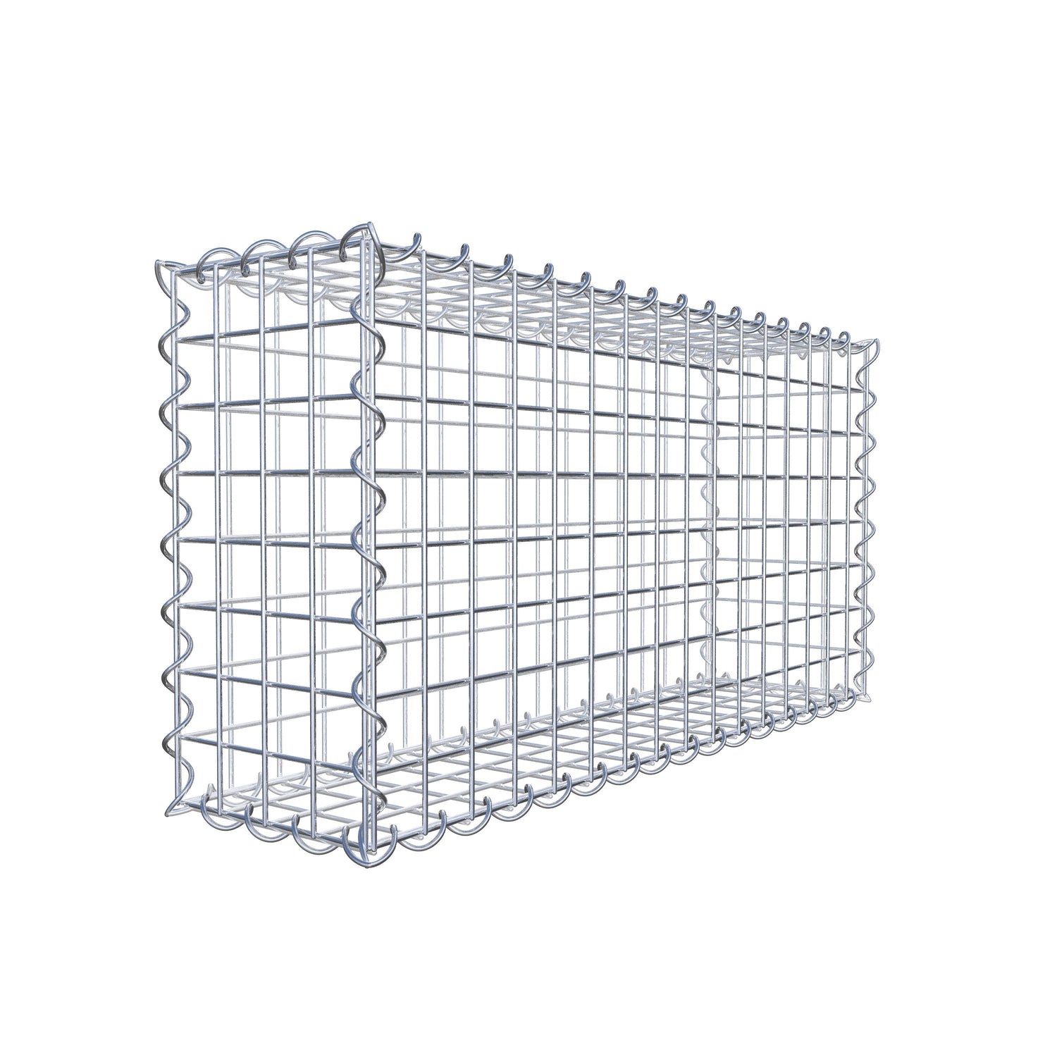 Gabione 80 cm x 40 cm x 20 cm (L x H x T), Maschenweite 5 cm x 5 cm, Spirale
