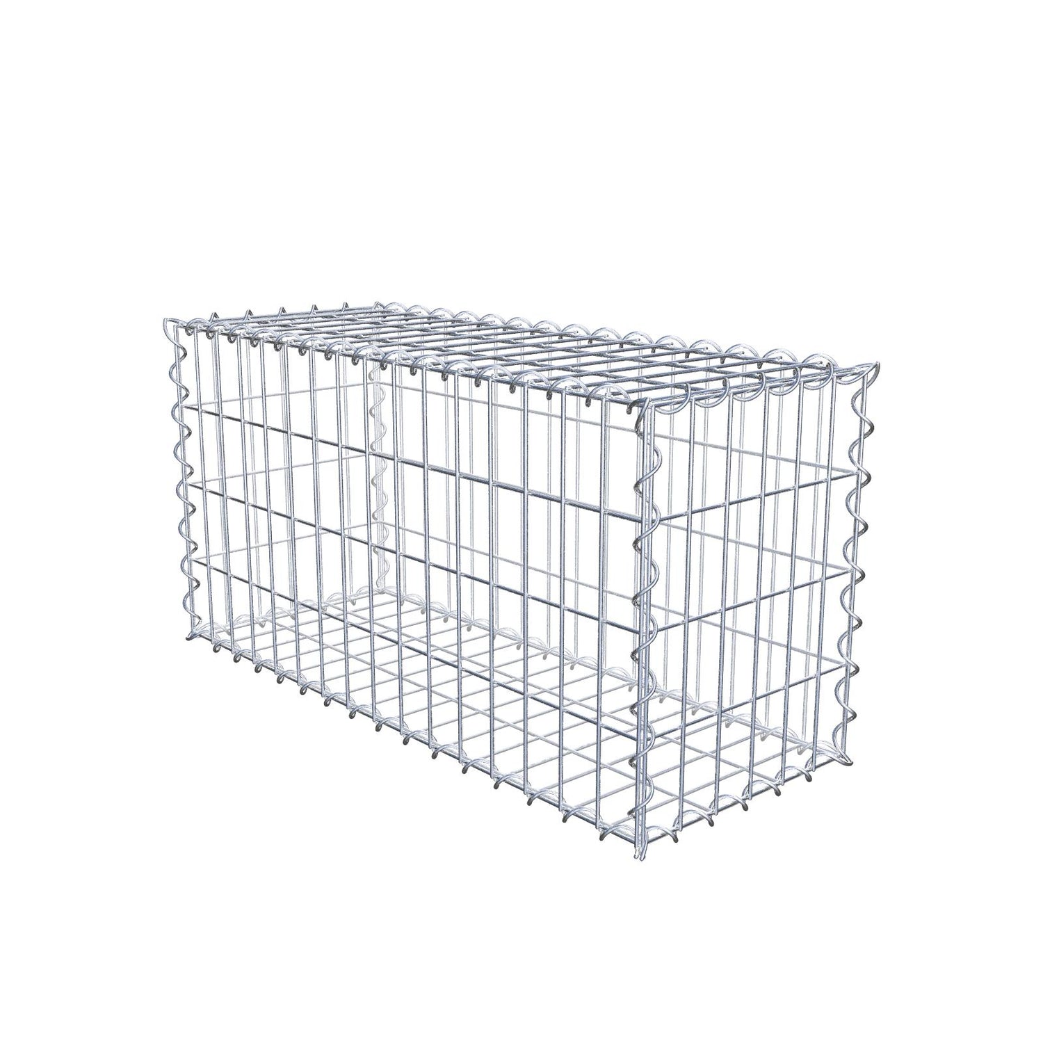 Gabione 80 cm x 40 cm x 30 cm (L x H x T), Maschenweite 5 cm x 10 cm, Spirale