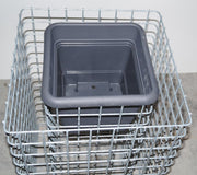 Blumensäule Höhe 102 cm Grundfläche 42 x 42 cm MW 5 x 5 cm, feuerverzinkt inkl. Topf