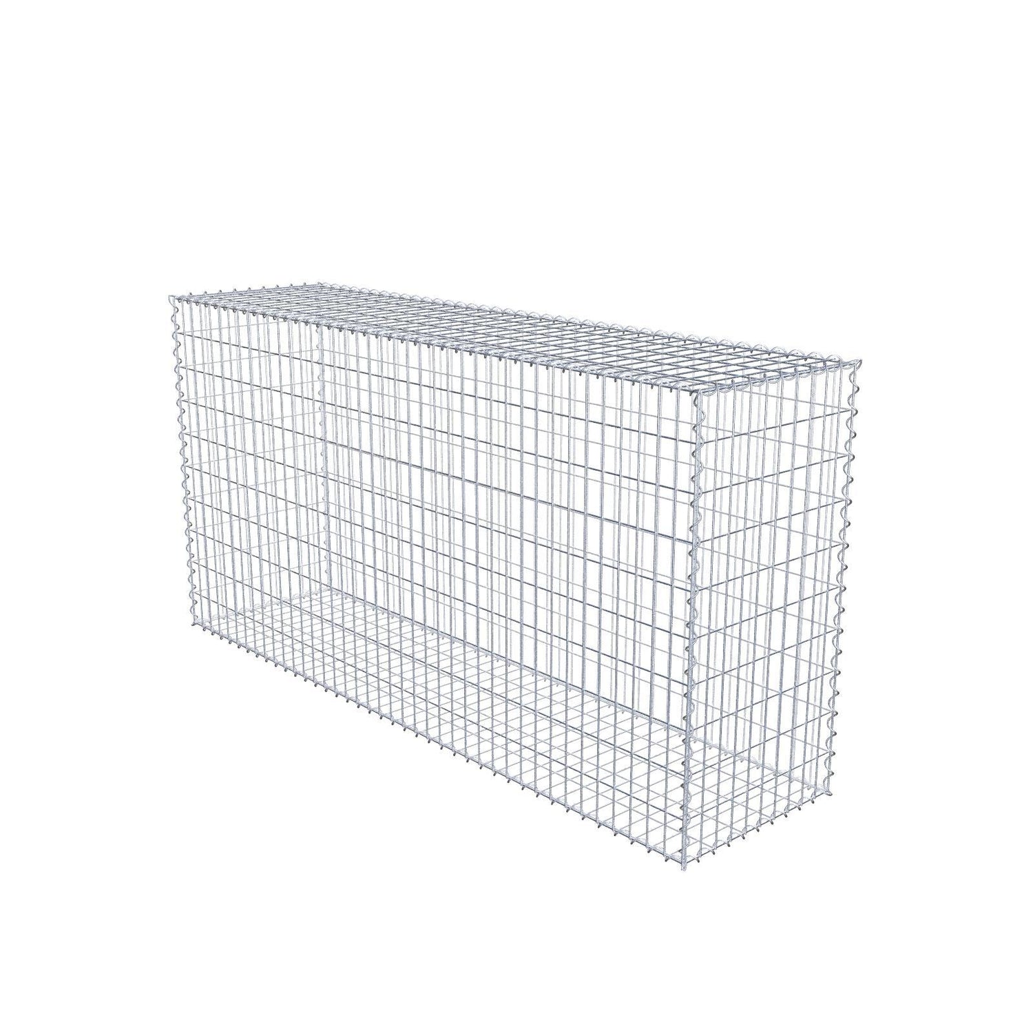 Gabione 200 cm x 100 cm x 50 cm (L x H x T), Maschenweite 5 cm x 10 cm, Spirale