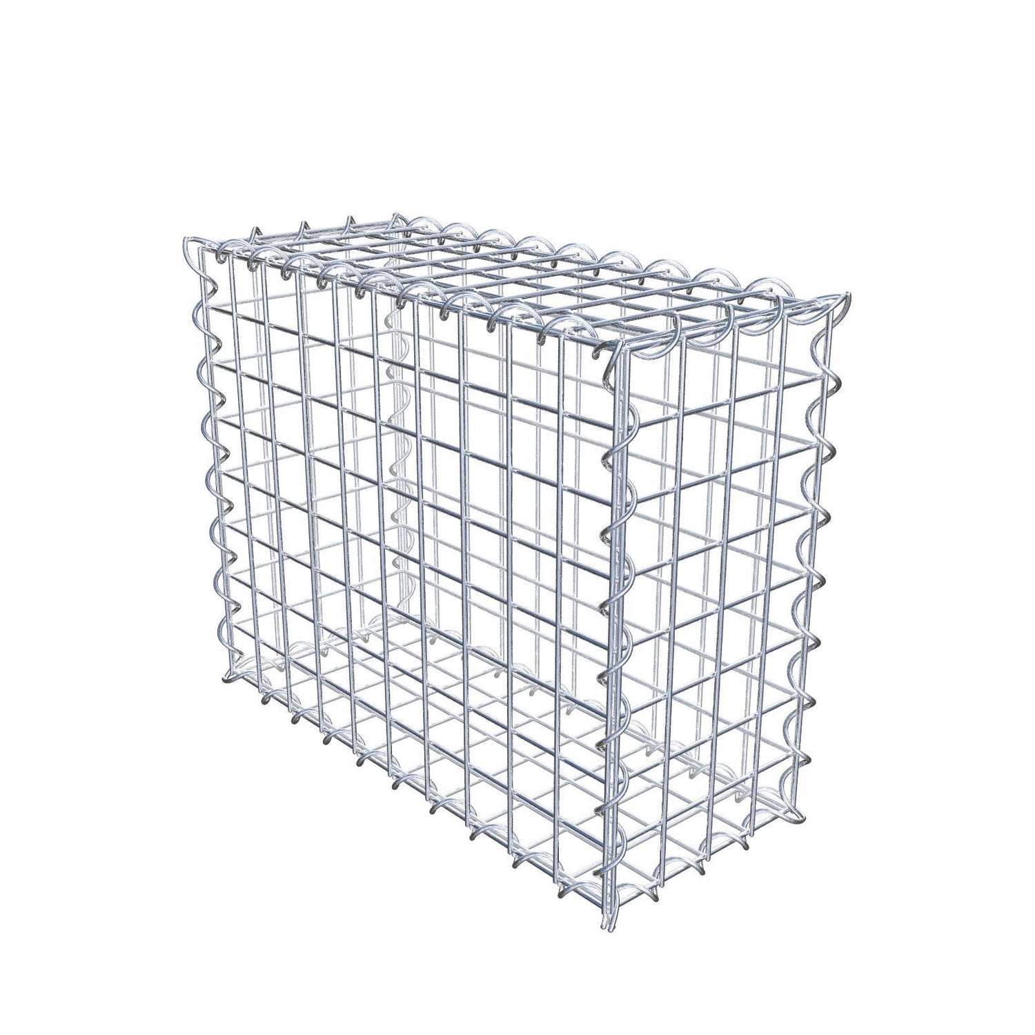 Gabione 50 cm x 40 cm x 20 cm (L x H x T), Maschenweite 5 cm x 5 cm, Spirale